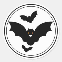 Rond Boo ! Sticker pour chauve-souris d'Halloween