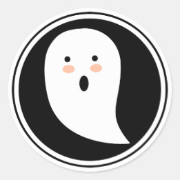 Rond Boo ! Sticker pour fantôme d'Halloween