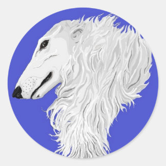 ROND BORZOI STICKER