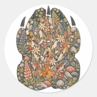 Rond Botanical Mountain Goat Hoof Alpine Nature Sticker