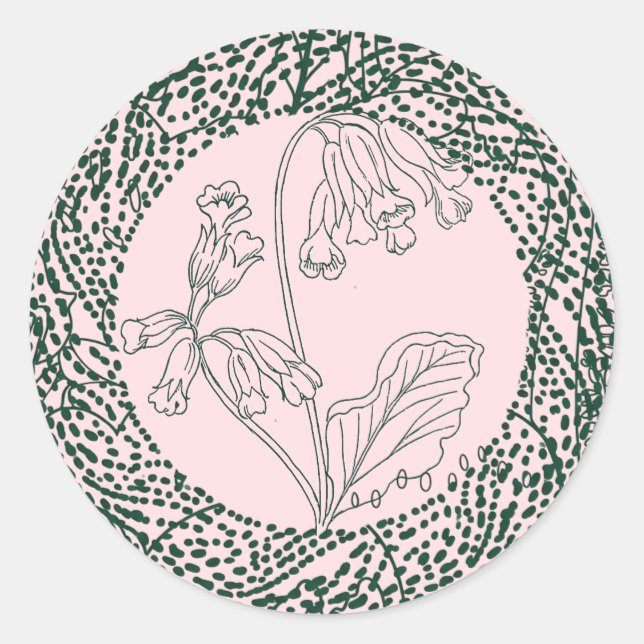 Rond Botanical Seal Sticker (Devant)