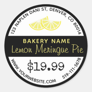 Rond Boulangerie à tarte au citron meringue Sticker ron