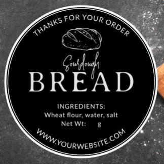 Rond Boulangerie noire Sticker Merci de pain