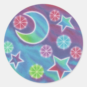 Rond Bright Night sticker round