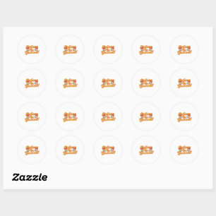 Rond Brown Orange croyez en vous Sticker