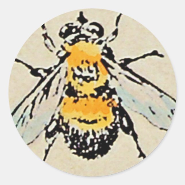 Rond Bumble Bee Sticker (Devant)