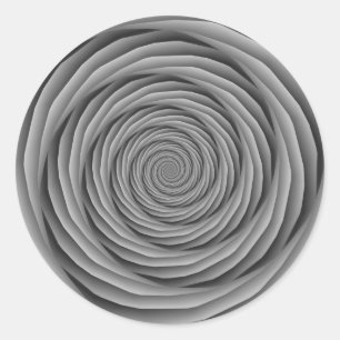 Rond Câbles enroulés en Sticker noir et blanc