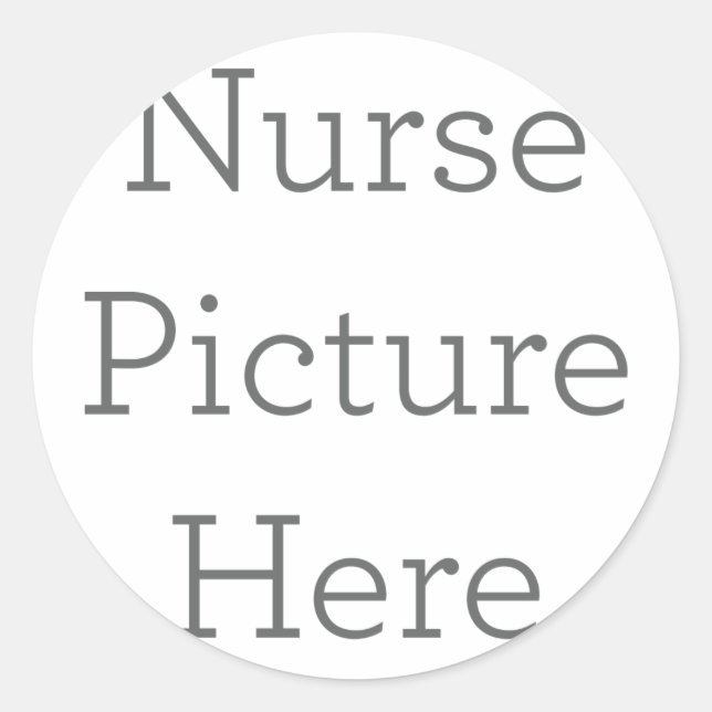 Rond Cadeau unique infirmière photo Sticker (Devant)