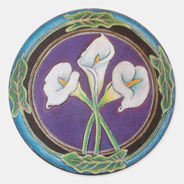 Rond Calla lilly - Sticker Mandala (Devant)