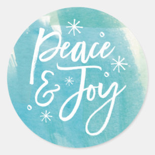 Rond Calme et joie Snowflakes Sticker Aquarelle