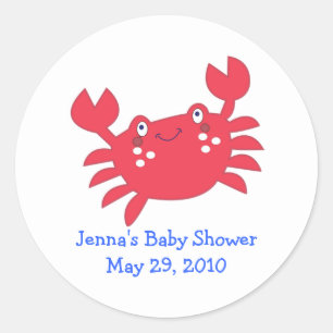 Rond Calypso Under the Sea CRAB Favor Sticker