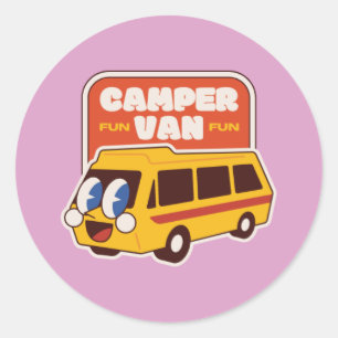 Rond Camper Fun Van Sticker