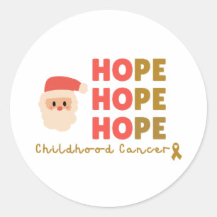 Rond cancer de l'enfance Noël Holiday Sticker
