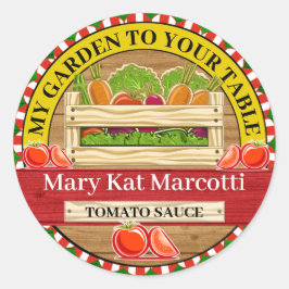 Rond Canned from the Garden Farm Sticker