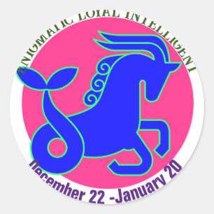 Rond Capricorn Symbole Zodiaque Sticker personnalisé