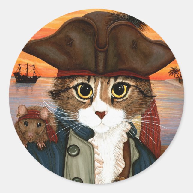 Rond Capt Leo, Chat Pirate et Sticker Art Imaginaire Ra (Devant)