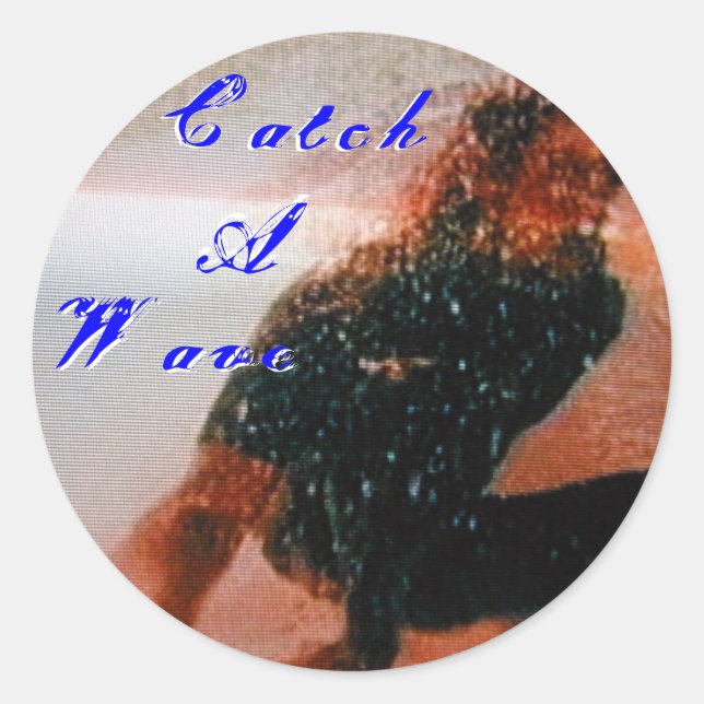 Rond Catch A Wave Sticker - Customisé (Devant)