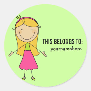 Rond CELA APPARTIENT À Sticker pour une fille