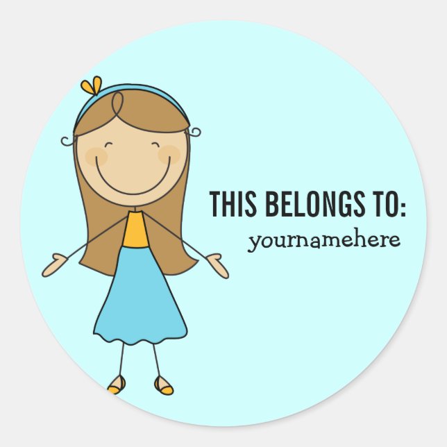 Rond CELA APPARTIENT À Sticker pour une fille (Devant)