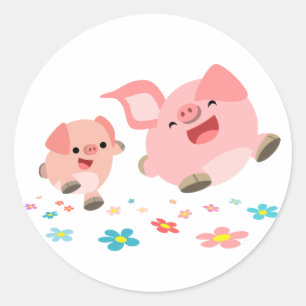 Rond C'est le printemps ! ! - Deux mignons Sticker pour