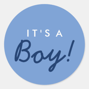 Rond C'est un Baby shower garçon Sticker - Marine Bleu