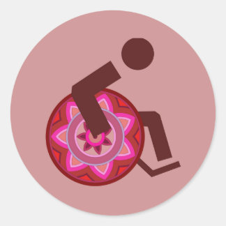 ROND CHAISE ROULANTE STICKER DIFFÉRENTS PERSONNES À CAP