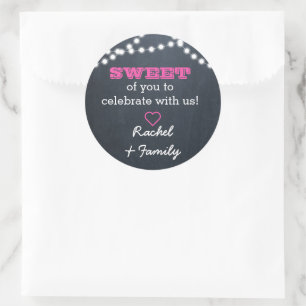 Rond Chalkboard Lights Dark Rose Sweet Treat Sticker