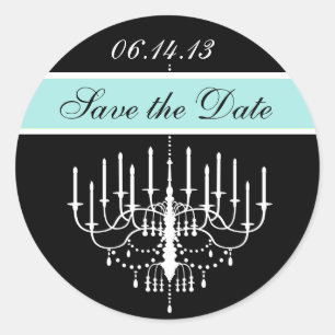 Rond Chandelier noir/blanc Aqua Enregistrer les sticker