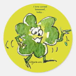 Rond Chanter Shamrock irlandais n Sticker Roll 09