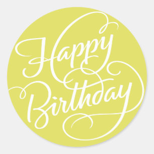 ROND CHARTREUSE JOLIE ANNIVERSAIRE   STICKER