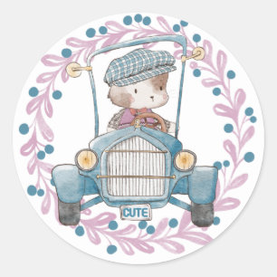 Rond Chat Dapper dans Sticker voiture