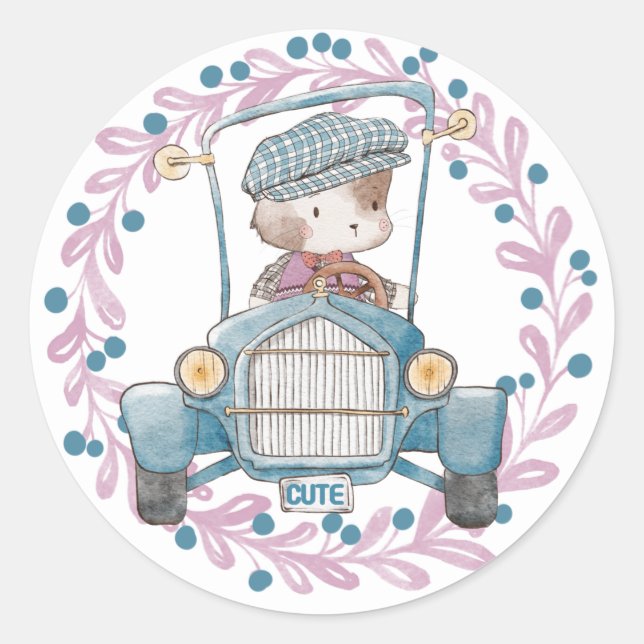 Rond Chat Dapper dans Sticker voiture (Devant)