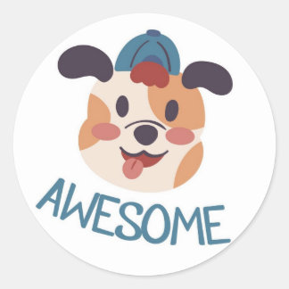 Rond Chatouilleux Sticker de travail chien