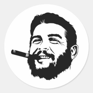 Rond Che Guevara avec Sticker Portrait Cigar