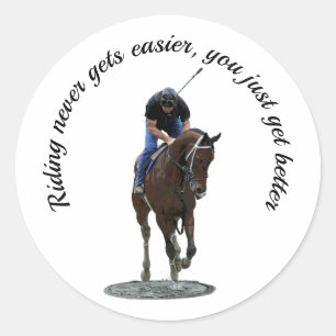 Rond Cheval Thoroughbred Galloping Et Sticker Rider