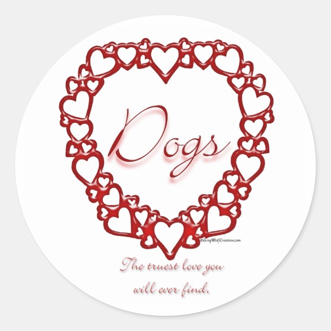 Rond Chien Véritable Amour - Sticker (Devant)