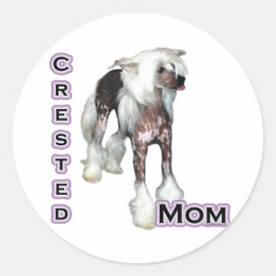 Rond Chinese Crested Mom 4 - Sticker