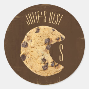 Rond Chocolat Chip Cookie Bite Classic Round Sticker