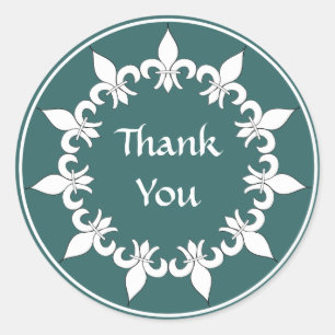 Rond Choisissez votre propre Color Fleur de Lis Sticker