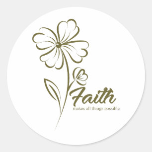 Rond Chrétien Bible Verse Classic Round Sticker