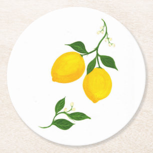 Rond Citrons et Dessous de verre feuilles
