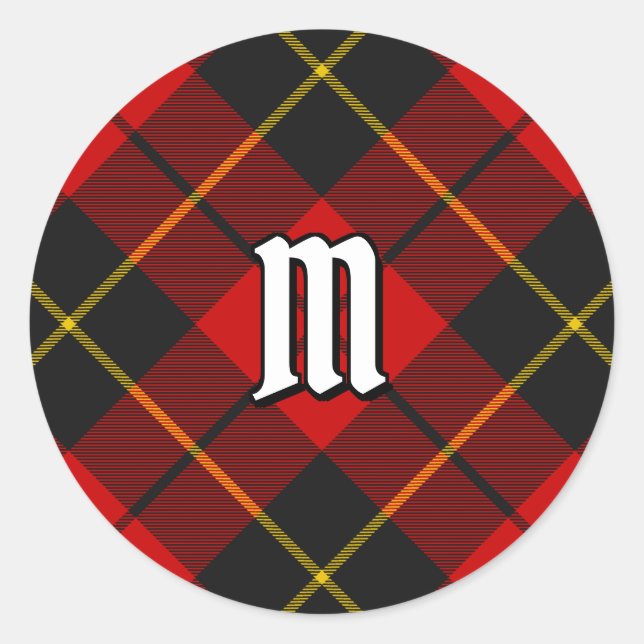 Rond Clan Wallace Tartan Classic Round Sticker (Devant)