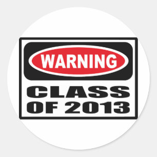 Rond CLASSE D'Avertissement DE Sticker 2013