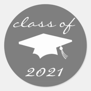 Rond Classe De Sticker 2021 (Plafond De Graduation Gris
