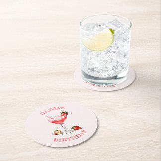 Rond Cocktail personnalisé Dessous de verre papier fête