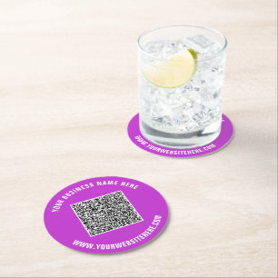 Rond Code QR et Dessous de verre de papier texte person
