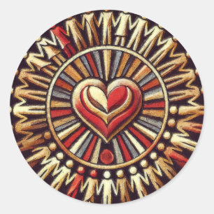 Rond Coeur de l'unité : Weltfrieden - Sticker pour la p