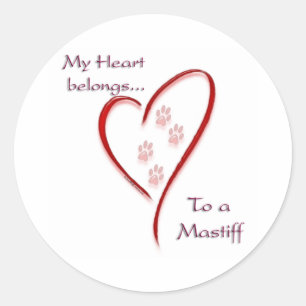 Rond Coeur Mastiff - Sticker