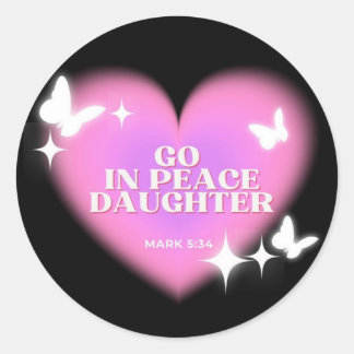 Rond Coeur Sticker Bible Verse Sticker Faith Sticker