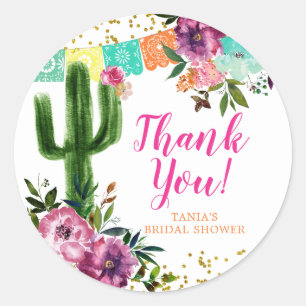 Rond Coloré mexicain Taco sur Love Merci Sticker